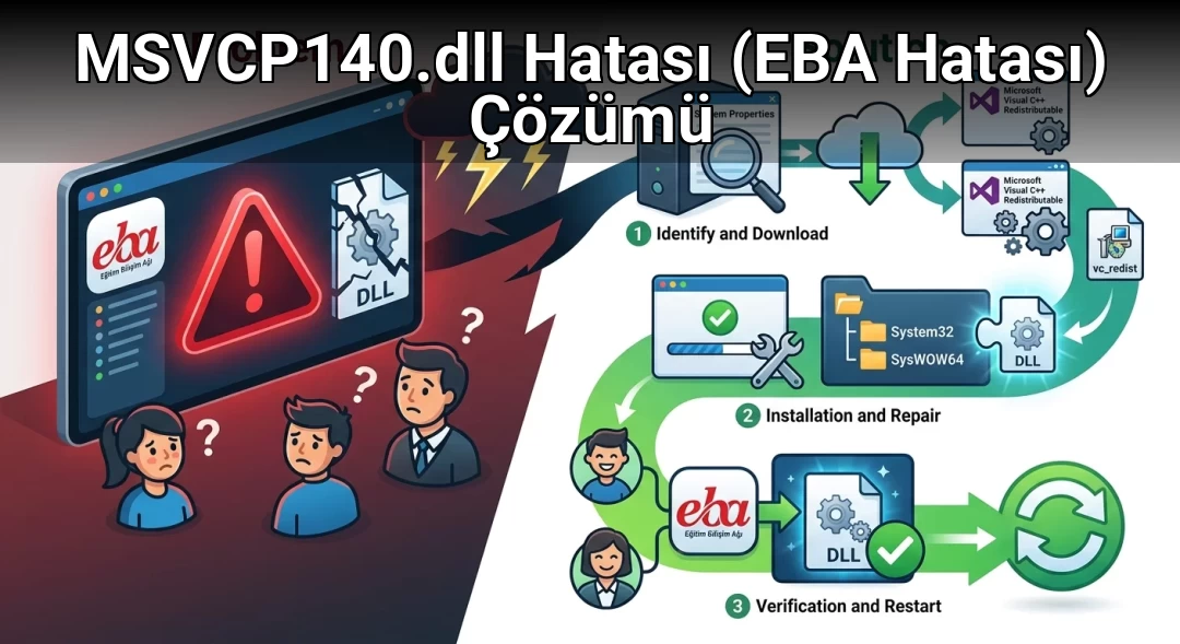 MSVCP140.dll Hatası (EBA Hatası) Çözümü